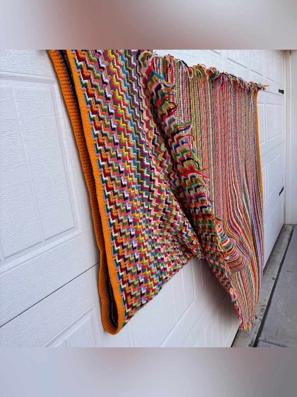 Vintage vibrant handwoven
